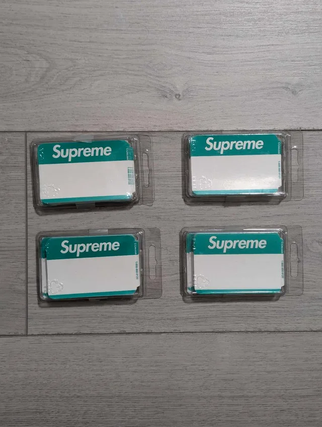 *NEW* Supreme Name Tag Labels x4 thumbnail