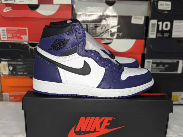 DS Air Jordan "Court Purple 2.0" 1 OG High - Size 9.5 thumbnail