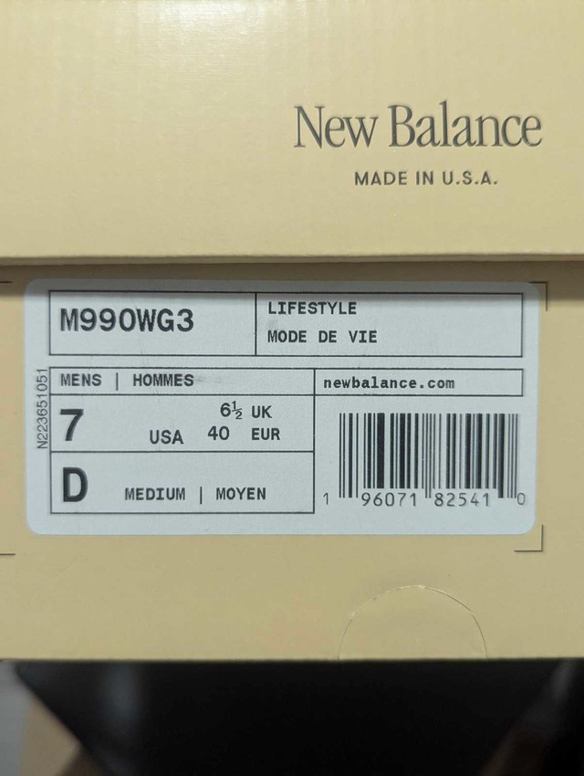 DS New Balance MiUSA Tan Green 990v3 - Size 7 - photo 2