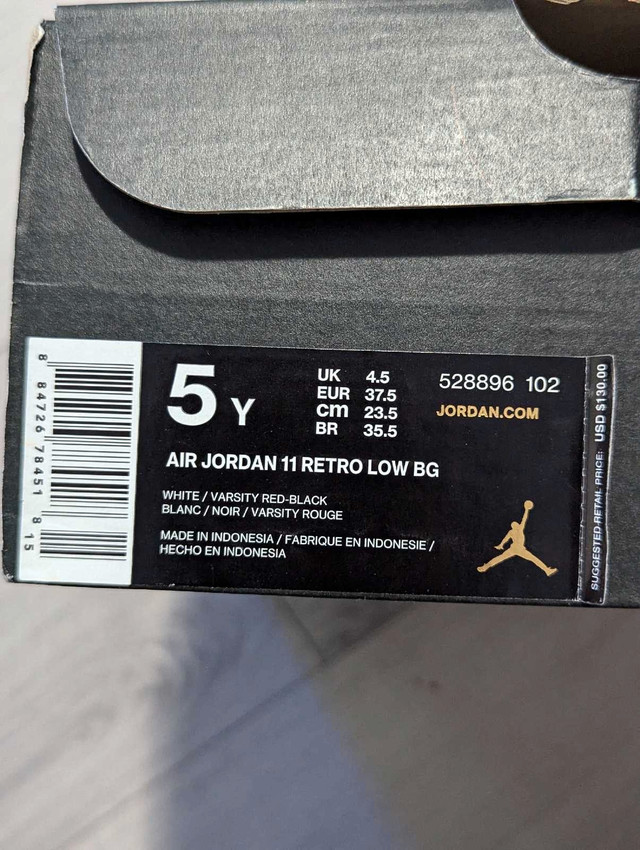 DS Jordan "Cherry Red" 11 Low - Size 5Y - photo 3