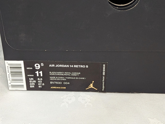 DS Air Jordan "Supreme Black" 14 - Size 9.5 - photo 4