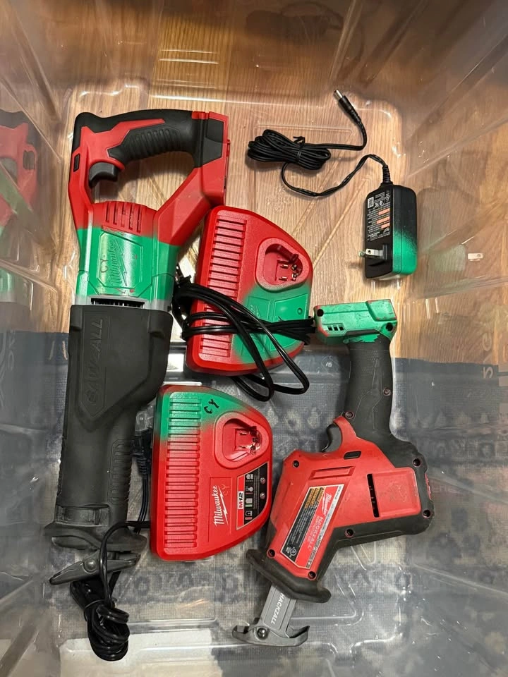 Milwaukee Sawzall and M12 Fuel Hackzall Bundle with Chargers - photo 2