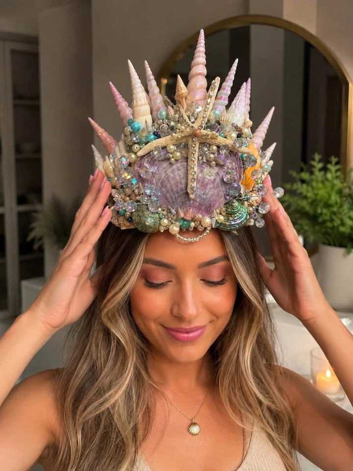 Handmade Mermaid Crowns | Seashell Fantasy Headpiece - photo 2