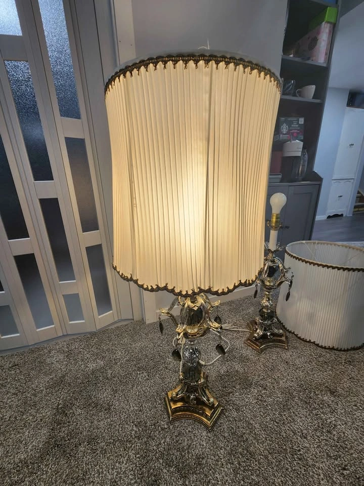 Lamps Matching Pair (Art Nouveau Style Crystal Lamps) - photo 2