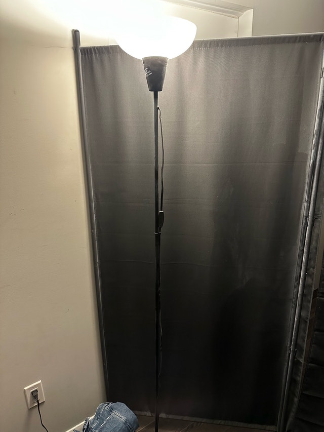 Black Torchiere Floor Lamp