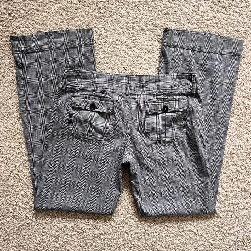 Y2K Plaid Flare Leg Women’s Size 13 Low Rise Pants image indicator(5)