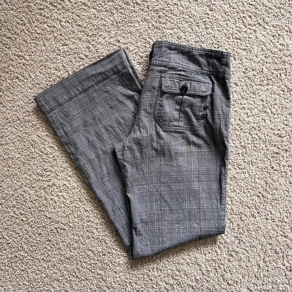 Y2K Plaid Flare Leg Women’s Size 13 Low Rise Pants image indicator(8)