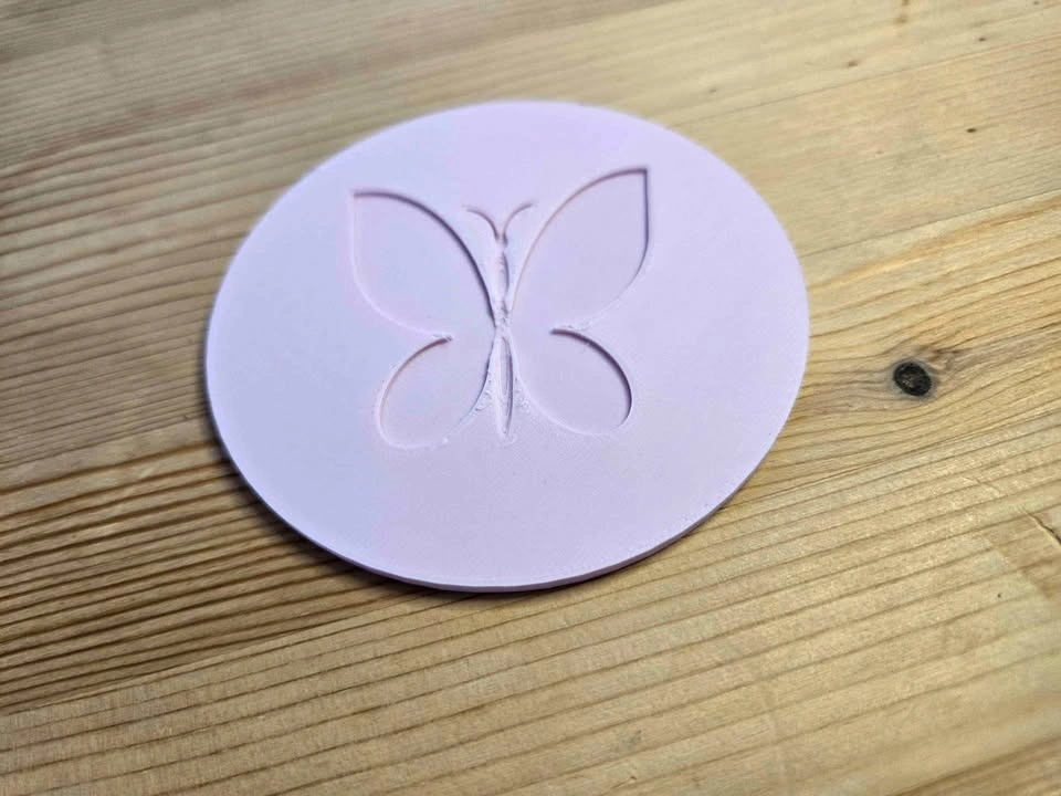 Butterfly Coaster – Pink (3D Printed)
