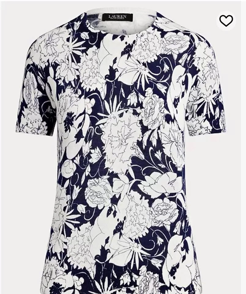 Lauren Ralph Lauren Floral Knit Top - brand new with tags