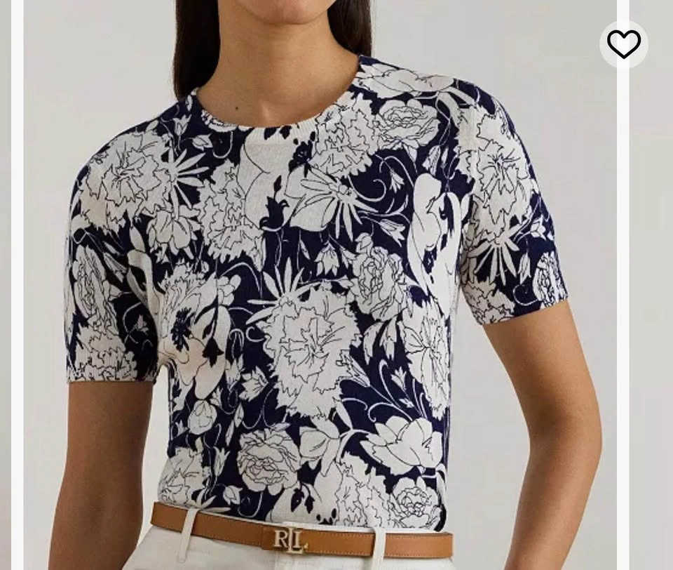 Lauren Ralph Lauren Floral Knit Top - brand new with tags - photo 2