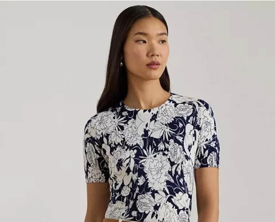 Lauren Ralph Lauren Floral Knit Top - brand new with tags - photo 3