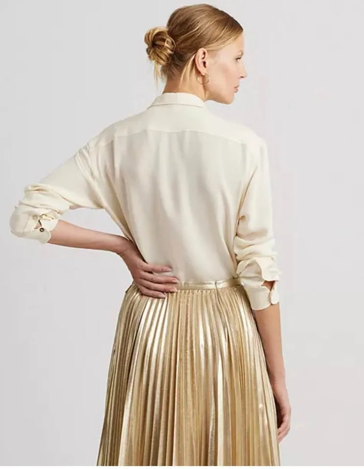 Lauren Ralph Lauren Cream Long Sleeve Button Up Shirt - photo 2