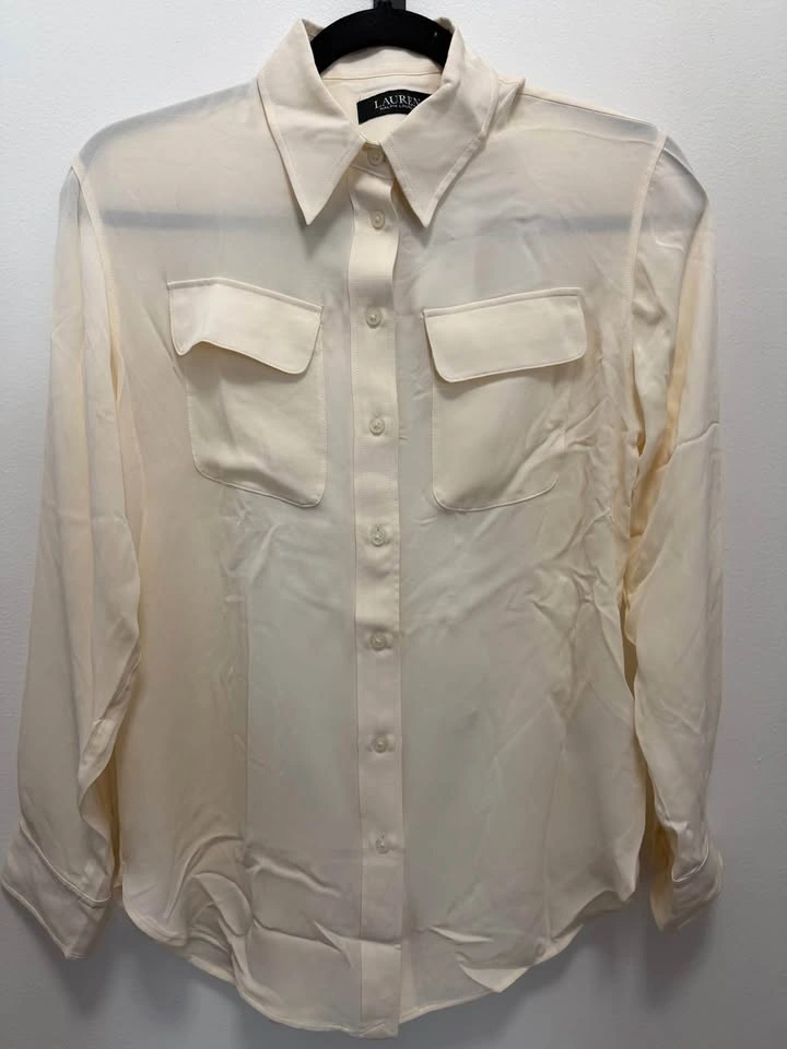 Lauren Ralph Lauren Cream Long Sleeve Button Up Shirt - photo 3