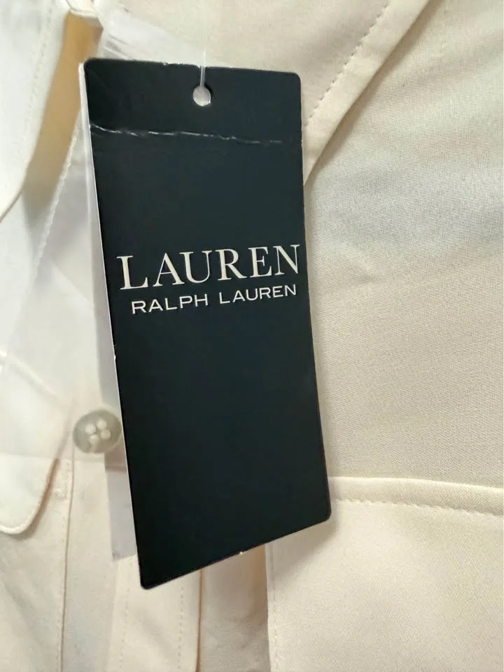 Lauren Ralph Lauren Cream Long Sleeve Button Up Shirt - photo 4