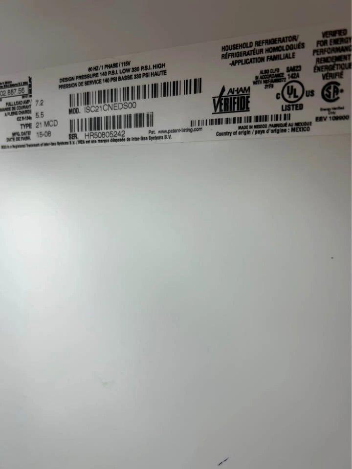 Whirlpool Side-by-Side Refrigerator ISC21CNEDS00 - photo 2