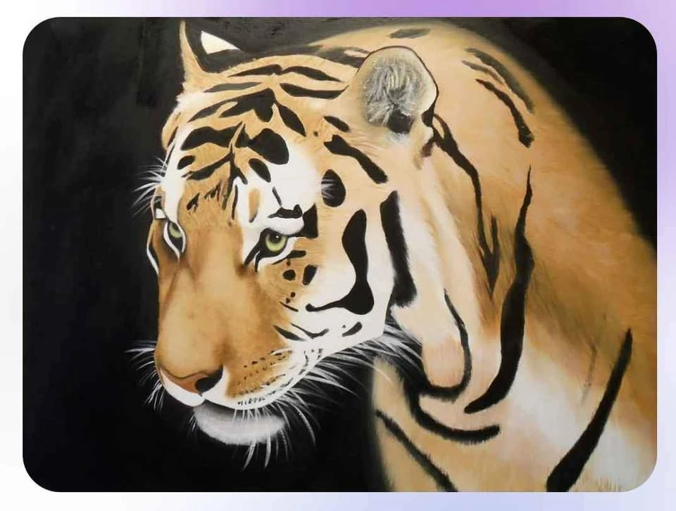 Tiger oil painting on canvas