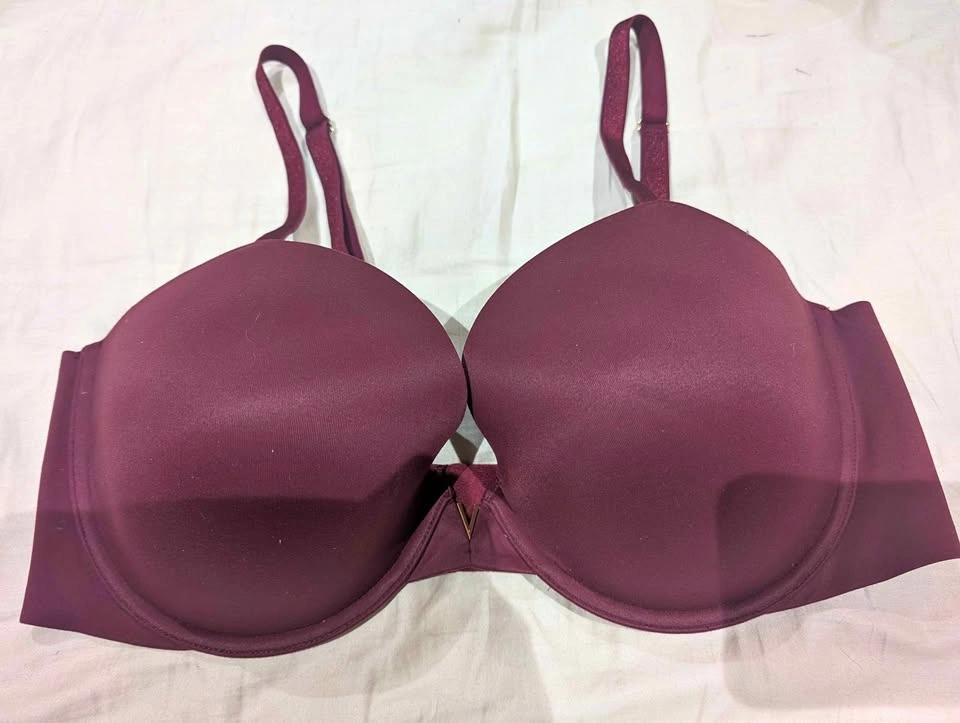 Victoria's Secret Lined Demi Bra 38DD Burgundy