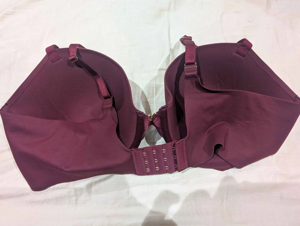 Victoria's Secret Lined Demi Bra 38DD Burgundy - photo 2