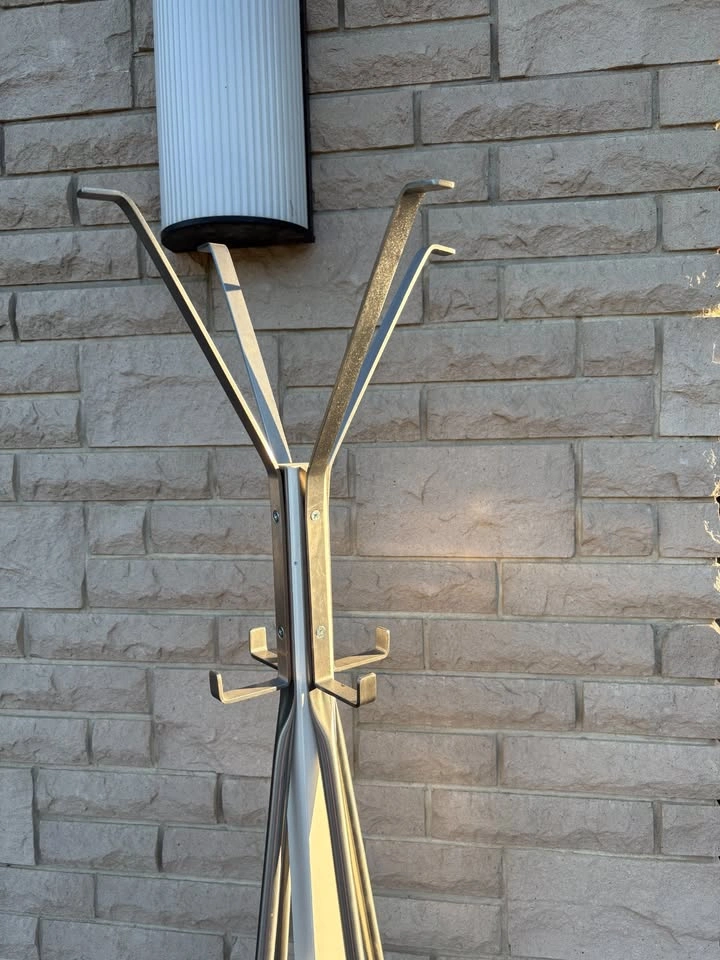 IKEA TJUSIG Stainless Steel / Wood Coat Rack & Hat Stand - photo 2