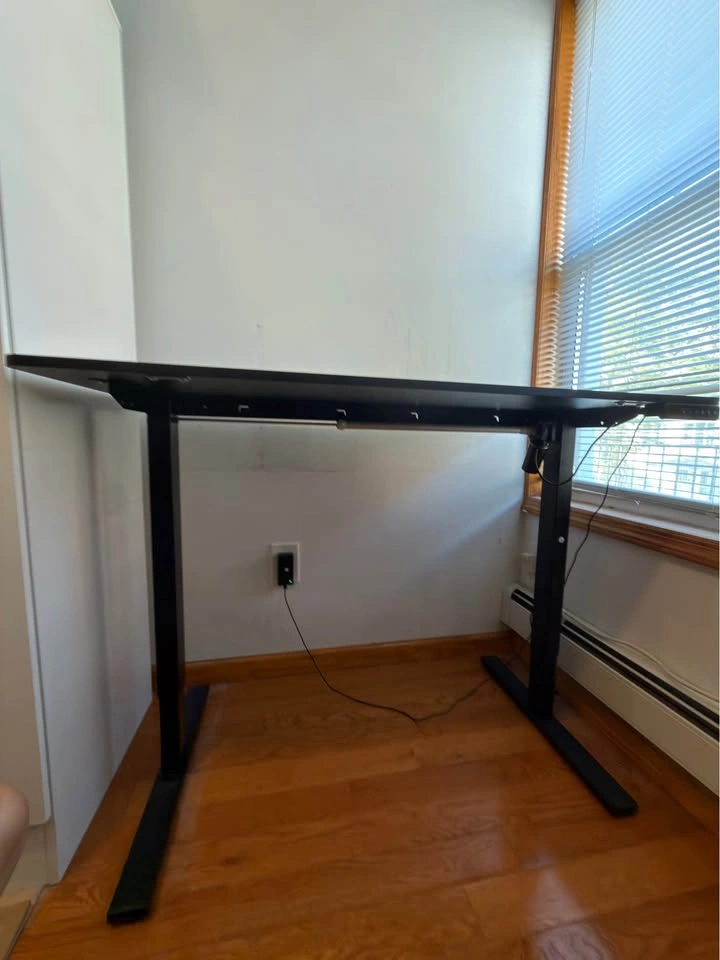 Black Electric Standing Desk with Cable Management Trays - photo 2