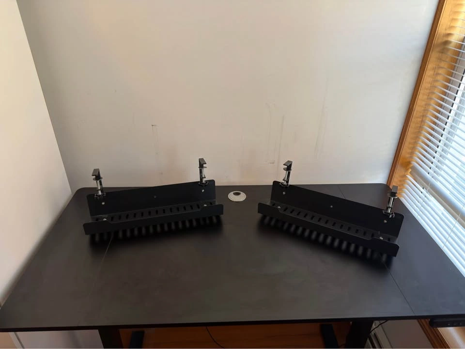 Black Electric Standing Desk with Cable Management Trays - photo 3