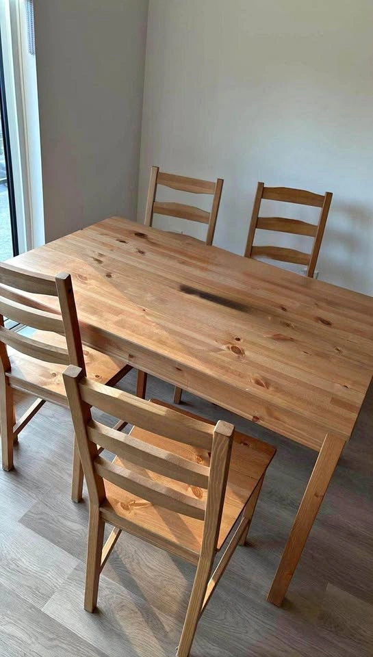 IKEA JOKKMOKK Solid Wood Dining Table Set – 4 Chairs