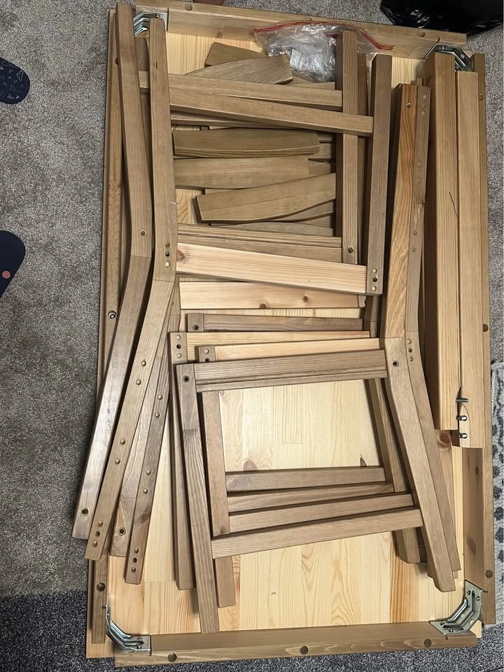 IKEA JOKKMOKK Solid Wood Dining Table Set – 4 Chairs - photo 4