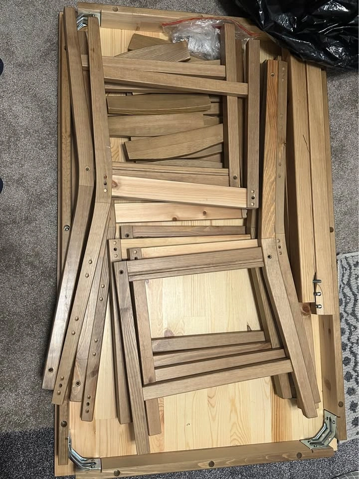 IKEA JOKKMOKK Solid Wood Dining Table Set – 4 Chairs - photo 5
