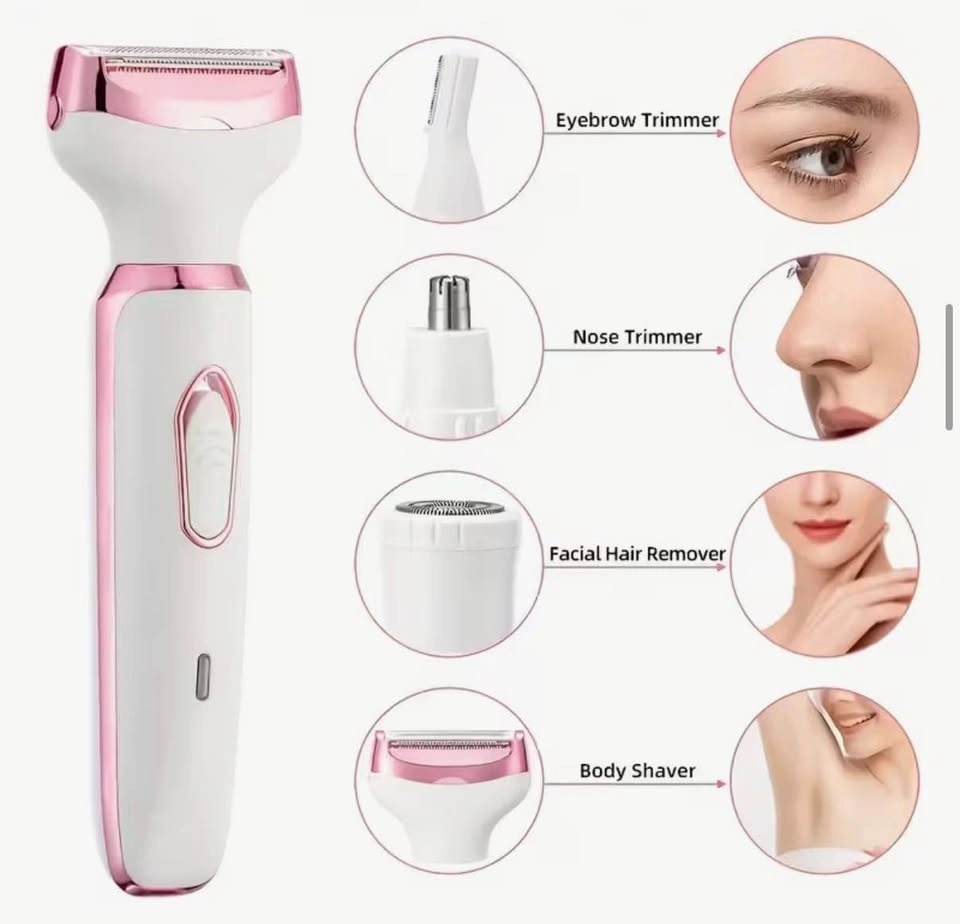 4-in-1 rechargeable lady shaver grooming kit - photo 3