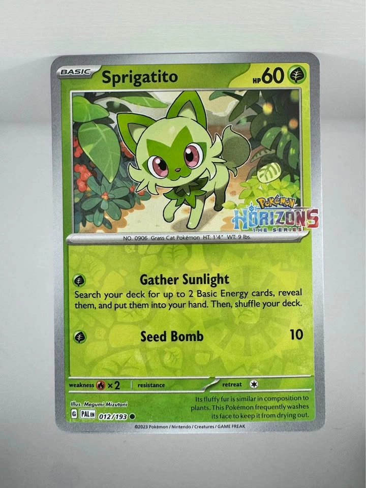 Sprigatito Stamped Horizons Pokemon Card