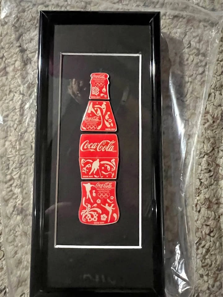 Coca-Cola 2014 Sochi Winter Olympics Framed Pin Set