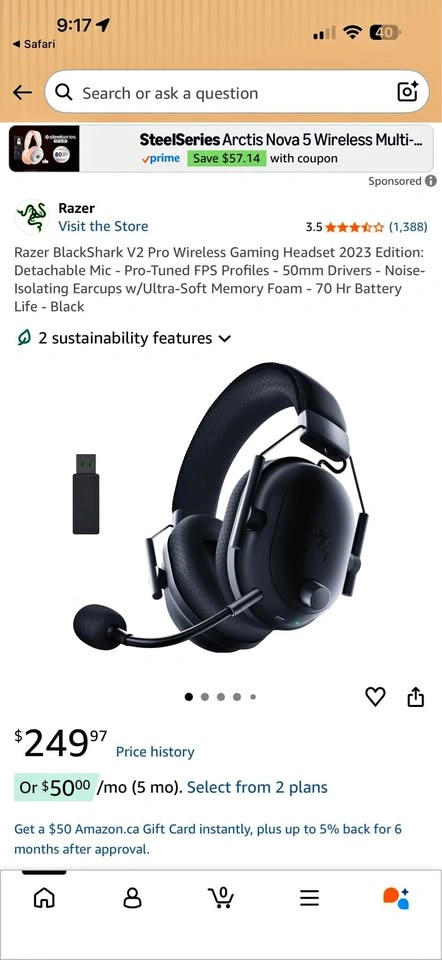Razer blackshark v2 pro
