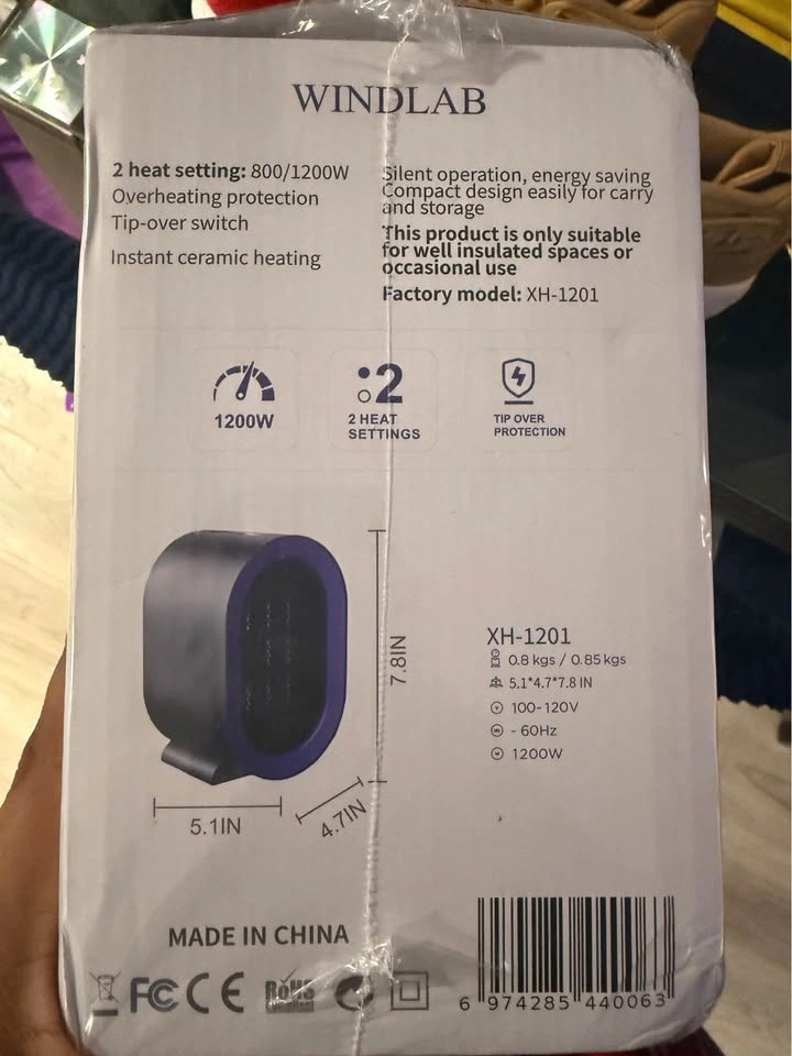 Mini Space Heater for Bedroom, Office, Dorm, or Desk - photo 2