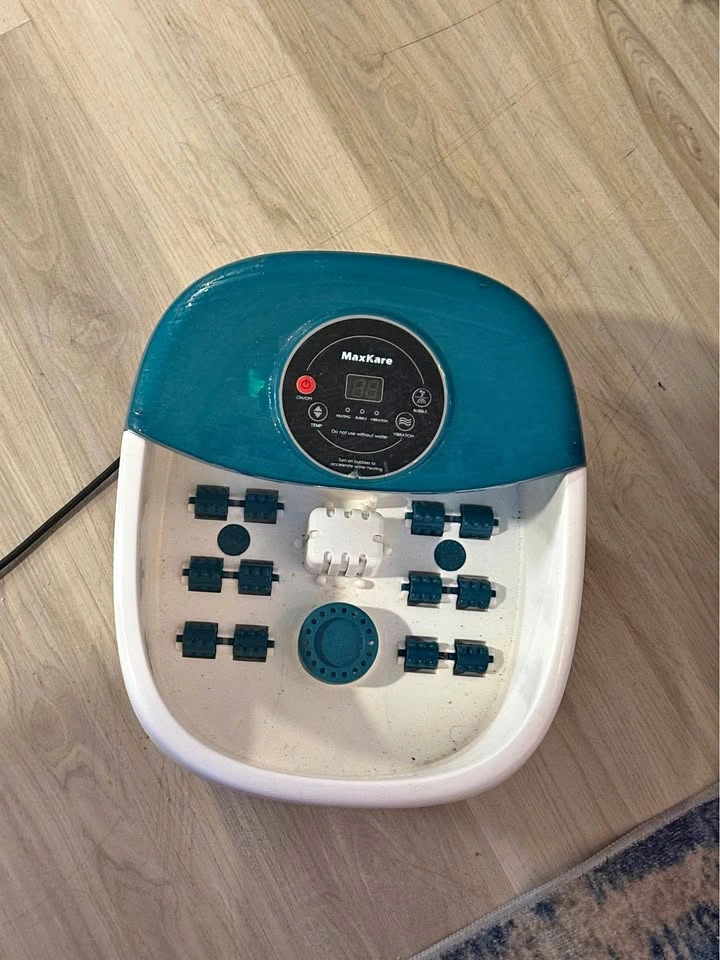 Electric Heated Foot Spa Soaker with Massage Rollers and Vibrati