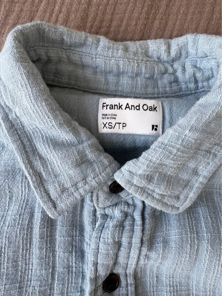 Frank and Oak Short Sleeve cropped Button Up - photo 3
