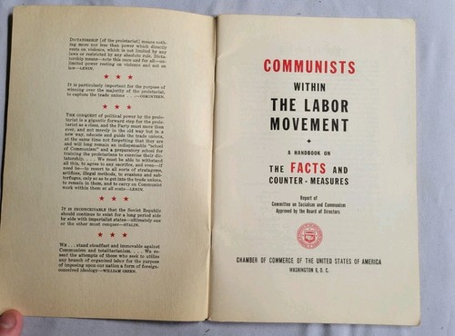 Vintage 1947 Pamphlet: Communists Within The Labor Movement - photo 2