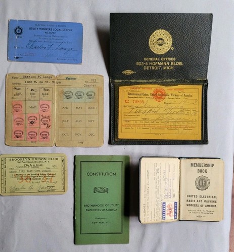 Vintage 1930s Labor Union Memorabilia Lot - Charles F. Lange