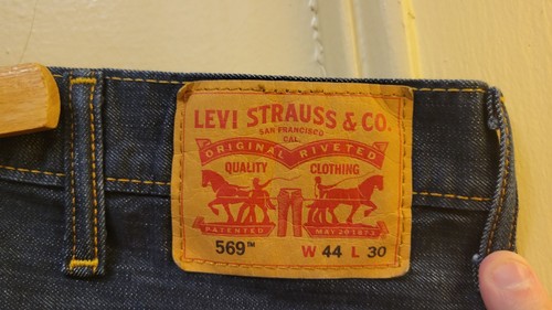 Levi's 569 Loose Straight Fit Jeans Men's 44x30 Dark Wash - photo 5