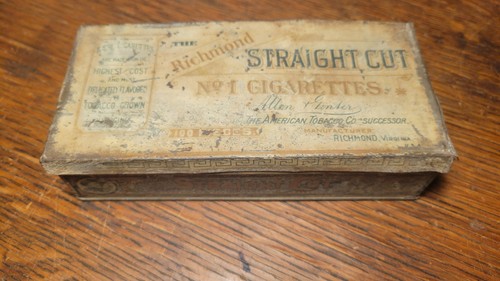Vintage Antique Allen & Ginter Richmond Straight Cut No. 1 Tin