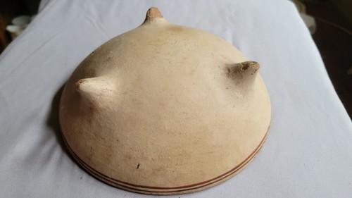 Vintage Hand Painted Tripod Bowl Folk Art Pottery - photo 4