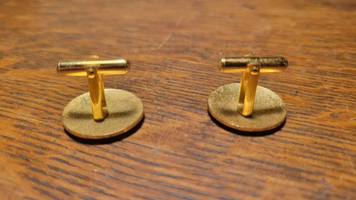 Vintage Cloisonné Cufflinks and Tie Tack Set – Blue Enamel - photo 3