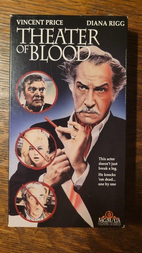 Theater of Blood 1973 VHS MGM/UA Vincent Price Diana Rigg