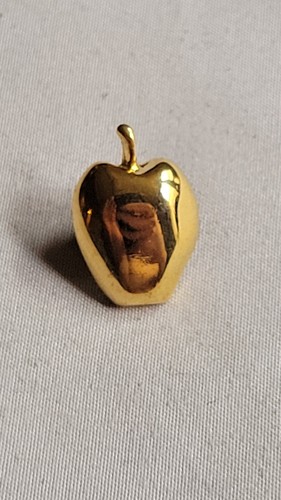 Vintage Gold Tone Apple Lapel Pin Signed Jubilee