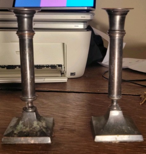 Vintage IKEA Silver Plated Taper Candlesticks - Pair