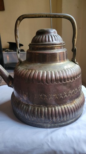 Vintage Copper Tea Kettle | Ribbed & Fluted Design - photo 3