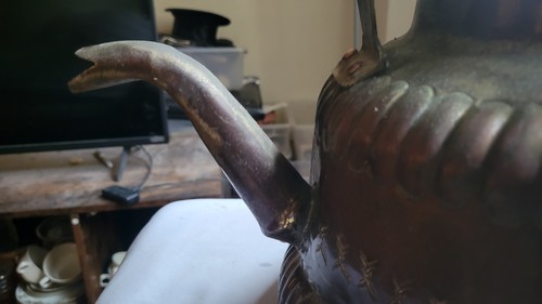Vintage Copper Tea Kettle | Ribbed & Fluted Design - photo 4