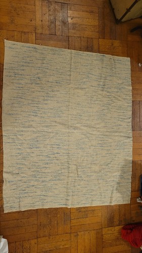 Handwoven Indigo Textile 54x44 Natural Fiber Wall Hanging - photo 3