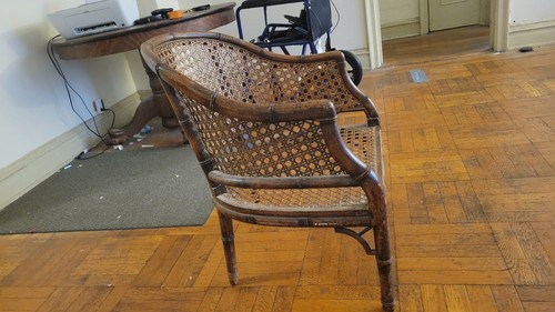 Vintage Rattan & Bamboo Barrel Chair | Restoration Project - photo 3