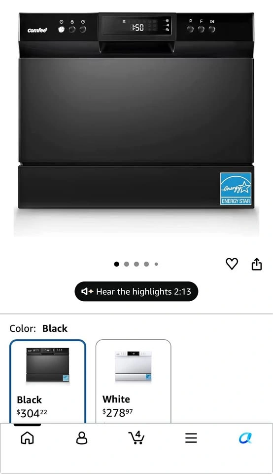 Comfee Countertop Dishwasher – Like New – $150