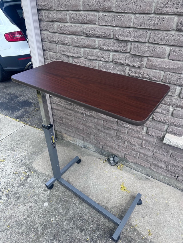 Height adjustable medical grade side table - photo 2